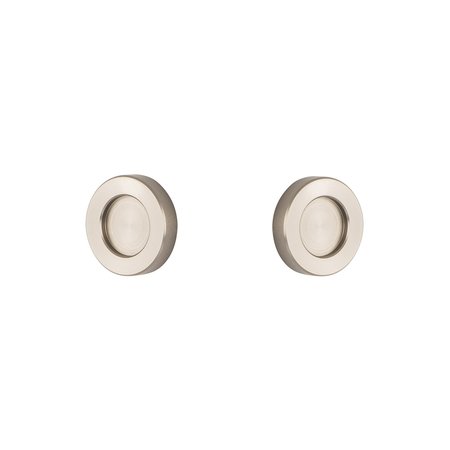 SURE-LOC HARDWARE Sure-Loc Hardware Round Finger Pull for Barn Door, Double Sided, Satin Nickel BARN-FP2 15